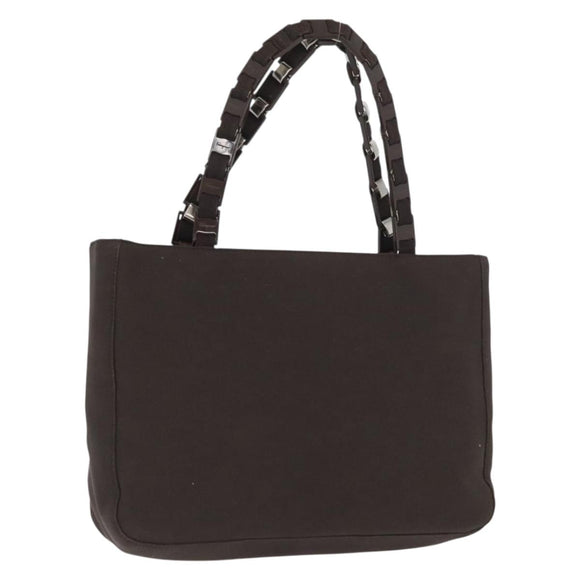 Salvatore Ferragamo Hand Bag Nylon Brown Auth bs33877