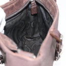 Salvatore Ferragamo Hand Bag Nylon Brown Auth bs33877-17
