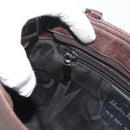 Salvatore Ferragamo Hand Bag Nylon Brown Auth bs33877-19