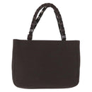 Salvatore Ferragamo Hand Bag Nylon Brown Auth bs33877-13