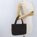 Salvatore Ferragamo Hand Bag Nylon Brown Auth bs33877-21
