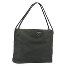 PRADA Hand Bag Nylon Khaki Auth bs33878-1