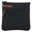 PRADA Sports Shoulder Bag Nylon Black Silver Auth bs33881-2