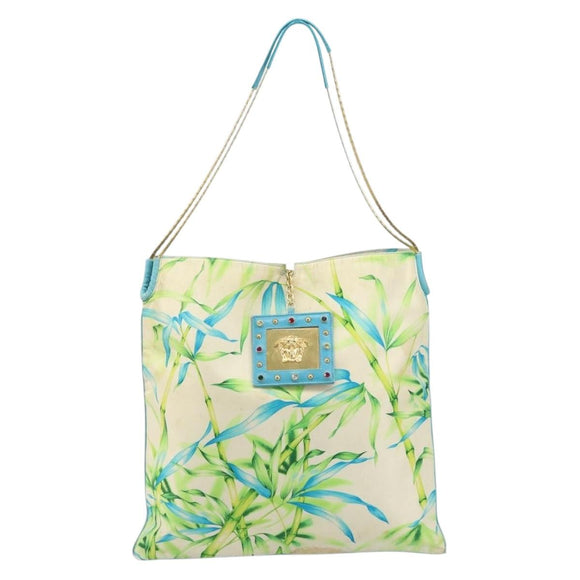 VERSACE Tragetasche Canvas Mehrfarbig Gold Auth bs33882