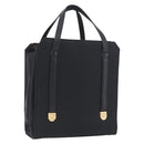 Gianni Versace Handtasche Nylon Schwarz Gold Auth bs33883-1