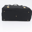 Gianni Versace Handtasche Nylon Schwarz Gold Auth bs33883-5