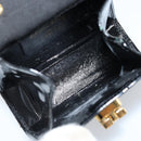 Salvatore Ferragamo Pouch Gancini Bag Patent leather Black Gold Auth bs33884-17