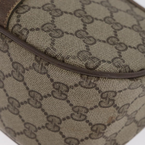 GUCCI GG Supreme Web Sherry Line Bag PVC Beige Gold 14 02 032 Auth bs33886