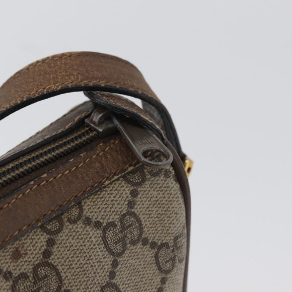GUCCI GG Supreme Web Sherry Line Bag PVC Beige Gold 14 02 032 Auth bs33886