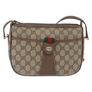 GUCCI GG Supreme Web Sherry Line Bag PVC Beige Gold 14 02 032 Auth bs33886-2