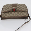 GUCCI GG Supreme Web Sherry Line Bag PVC Beige Gold 14 02 032 Auth bs33886-6