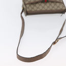 GUCCI GG Supreme Web Sherry Line Bag PVC Beige Gold 14 02 032 Auth bs33886-7