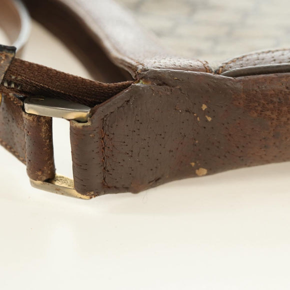 GUCCI GG Supreme Web Sherry Line Bag PVC Beige Gold 72 02 019 Auth bs33887