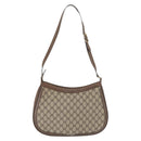 GUCCI GG Supreme Web Sherry Line Bag PVC Beige Gold 72 02 019 Auth bs33887-2