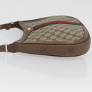 GUCCI GG Supreme Web Sherry Line Bag PVC Beige Gold 72 02 019 Auth bs33887-4