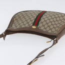 GUCCI GG Supreme Web Sherry Line Bag PVC Beige Gold 72 02 019 Auth bs33887-6