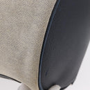 HERMES Sac Marine Receive Schoudertas Canvas Marineblauw Zilver Auth bs33890-9
