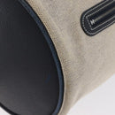 HERMES Sac Marine Receive Schoudertas Canvas Marineblauw Zilver Auth bs33890-16
