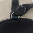 HERMES Sac Marine Receive Schoudertas Canvas Marineblauw Zilver Auth bs33890-10