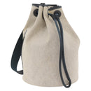 HERMES Sac Marine Receive Schoudertas Canvas Marineblauw Zilver Auth bs33890-1