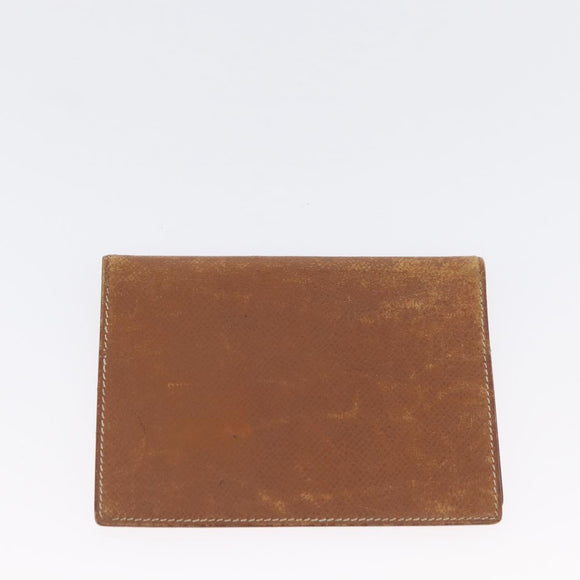 HERMES Wallet Leather 2 Set Brown Red Auth bs33891