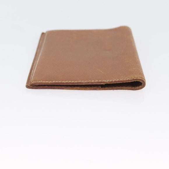 HERMES Wallet Leather 2 Set Brown Red Auth bs33891