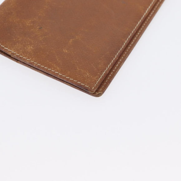 HERMES Wallet Leather 2 Set Brown Red Auth bs33891