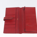 HERMES Wallet Leather 2 Set Brown Red Auth bs33891-8