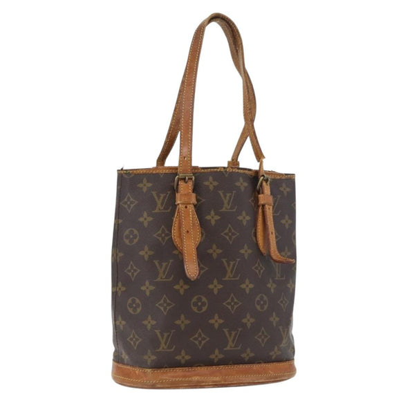 LOUIS VUITTON Monogram Bucket PM Shoulder Bag M42238 LV Auth bs33892