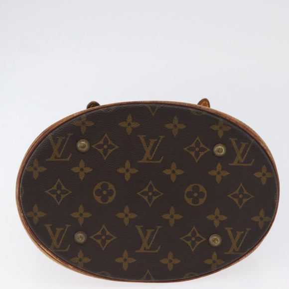 LOUIS VUITTON Monogram Bucket PM Shoulder Bag M42238 LV Auth bs33892
