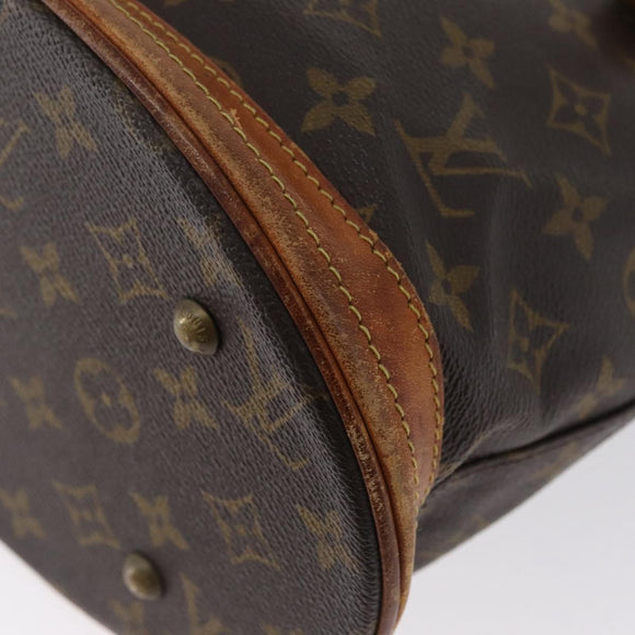 LOUIS VUITTON Monogram Bucket PM Shoulder Bag M42238 LV Auth bs33892