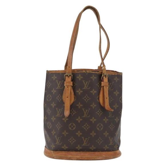 LOUIS VUITTON Monogram Bucket PM Shoulder Bag M42238 LV Auth bs33892
