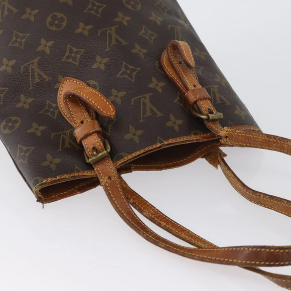 LOUIS VUITTON Monogram Bucket PM Shoulder Bag M42238 LV Auth bs33892