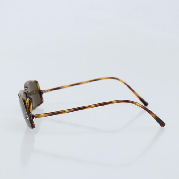 CHANEL Glasses plastic 2 Set Brown CC Auth bs33893