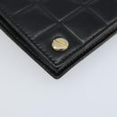 CHANEL Choco Bar Card Case Lamb Skin Black CC Auth bs33896-11