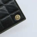 CHANEL Choco Bar Card Case Lamb Skin Black CC Auth bs33896-12