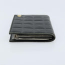 CHANEL Choco Bar Card Case Lamb Skin Black CC Auth bs33896-6