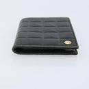 CHANEL Choco Bar Card Case Lamb Skin Black CC Auth bs33896-7