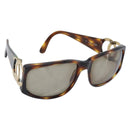 CHANEL Sunglasses plastic Brown CC Auth bs33897-1