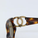 CHANEL Sunglasses plastic Brown CC Auth bs33897-10