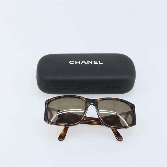 CHANEL Sunglasses plastic Brown CC Auth bs33897