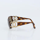 CHANEL Sunglasses plastic Brown CC Auth bs33897-4