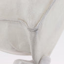 CHANEL Tote Bag Caviar Skin White Gold CC Auth bs33899-17