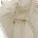 CHANEL Tote Bag Caviar Skin White Gold CC Auth bs33899-21