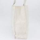 CHANEL Tote Bag Caviar Skin White Gold CC Auth bs33899-5