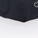 CHANEL Drawstring bag Hand Bag Satin Navy CC Auth bs33901-10