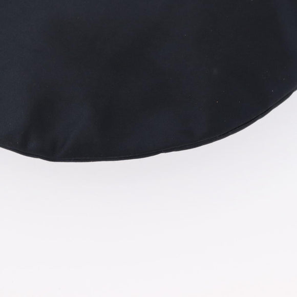 CHANEL Drawstring bag Hand Bag Satin Navy CC Auth bs33901