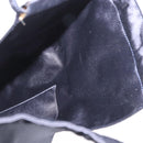 CHANEL Drawstring bag Hand Bag Satin Navy CC Auth bs33901-18