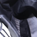 CHANEL Drawstring bag Hand Bag Satin Navy CC Auth bs33901-19