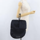 CHANEL Drawstring bag Hand Bag Satin Navy CC Auth bs33901-22